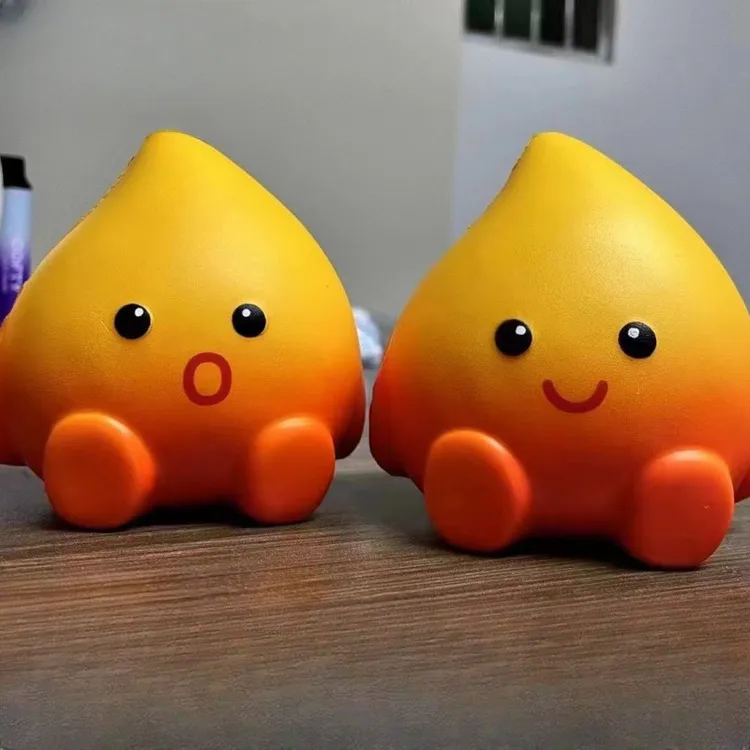 爆款合养火花精灵微笑小火人捏捏乐解压玩具发泄玩偶摆件