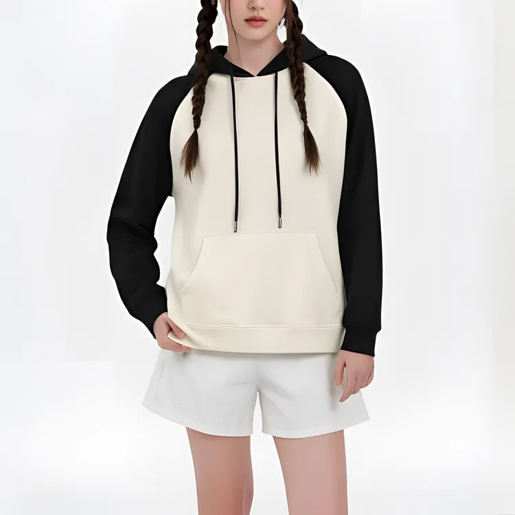 纯棉儿童衣服连帽插肩卫衣男童秋装女童中大童宝宝童装上衣秋冬季