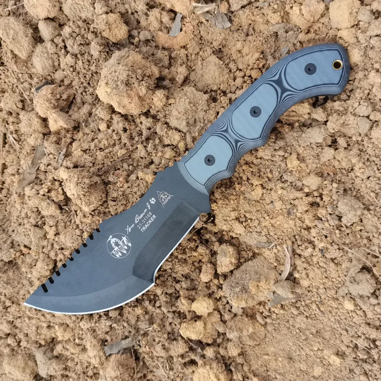 锐客龙[托普斯TOPS追踪者]荒野求生户外刀水果刀露营劈柴剁骨直刀