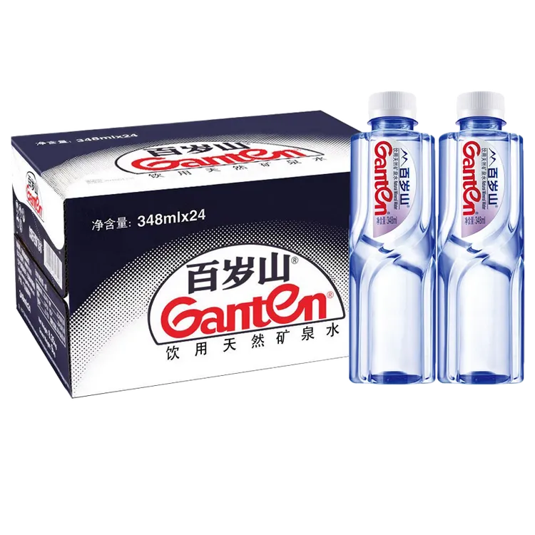 百岁山矿泉水348ml*24瓶便捷装含偏硅酸微量元素天然饮用水