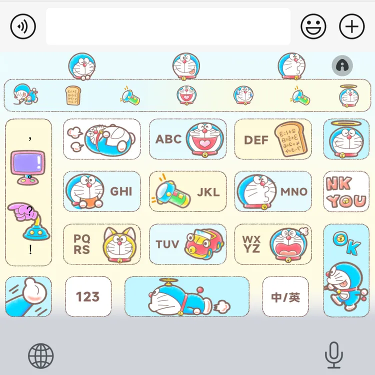 铜锣烧蓝胖子/iOS/联名键盘皮肤/办公周边服务外设可爱贴纸美化