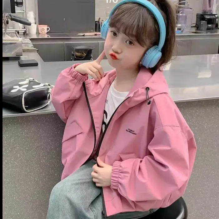 女童秋冬款时髦小风衣2025潮炸街女孩新款洋气冲锋衣春秋网红夹克