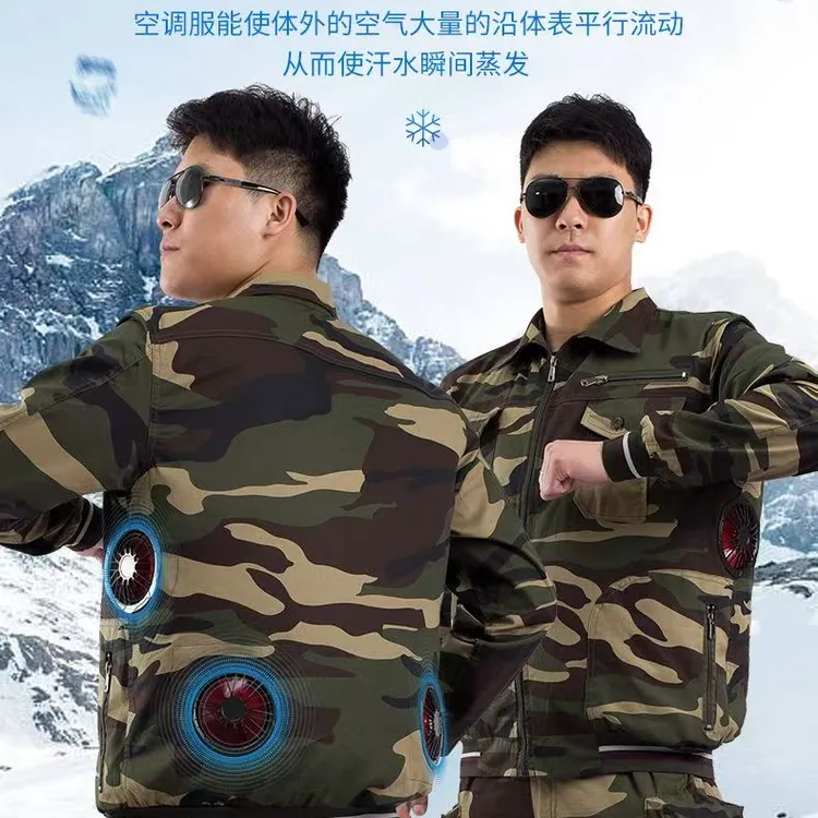 【四风扇大风力】制冷空调服夏季透气户外男士薄款降温风扇衣耐磨