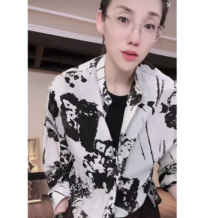 水墨印花衬衫  CS0628