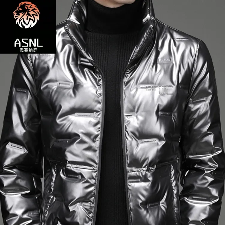 登格尔卡2025高端新款秋冬季羽绒服轻薄休闲亮面短款潮流男装外套