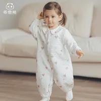 乖奇熊女宝宝夹丝棉连体衣婴幼儿可爱娃娃领哈衣爬爬服保暖秋冬季