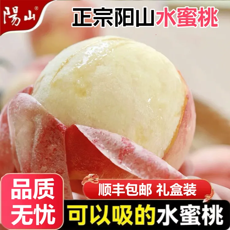 【湖景】无锡阳山水蜜桃湖景新鲜现摘礼盒装香甜爆汁皮薄顺丰
