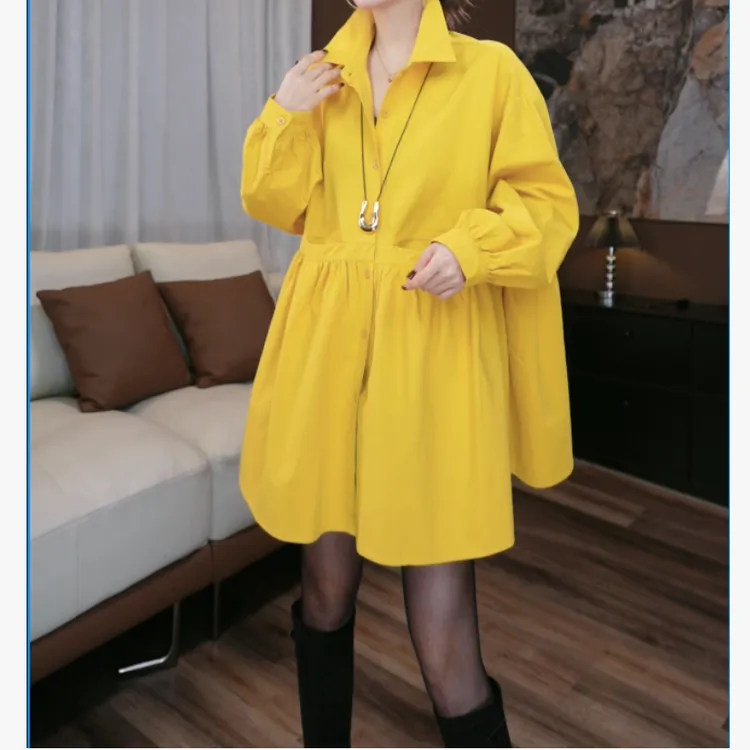 【鑫蕾】秋季新款衬衫INS风宽松气质设计感百搭衬衫29325