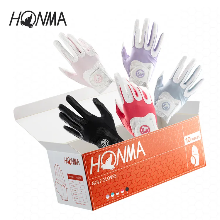 HONMA 口粮手套2025新品高尔夫手套男士女士golf运动防滑10只装