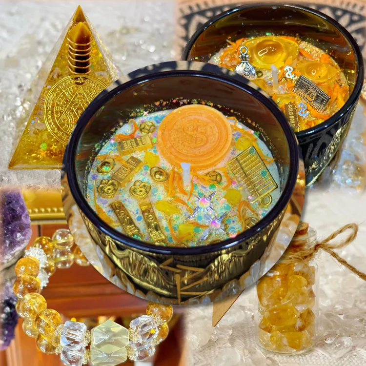 星辰能量STAR 金钱风暴 财富至臻礼包 许愿显化香薰蜡烛手链摆件