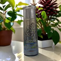 手绘钛杯商务焖茶钛杯保温杯茶水分离泡茶水杯大容量户外野炊