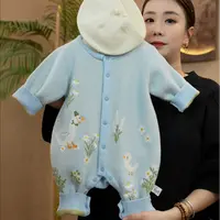 婴童幼儿连体衣宝宝满月百岁儿童婴儿新生针织针织保暖