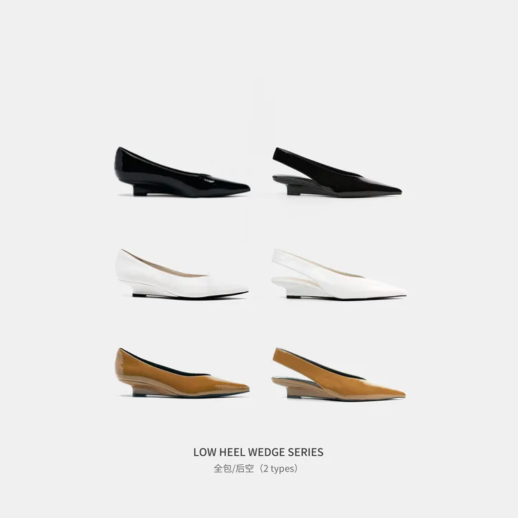 Cihi“一踏即入 松紧由心”松弛美学 褶皱/绒面坡跟V口单鞋