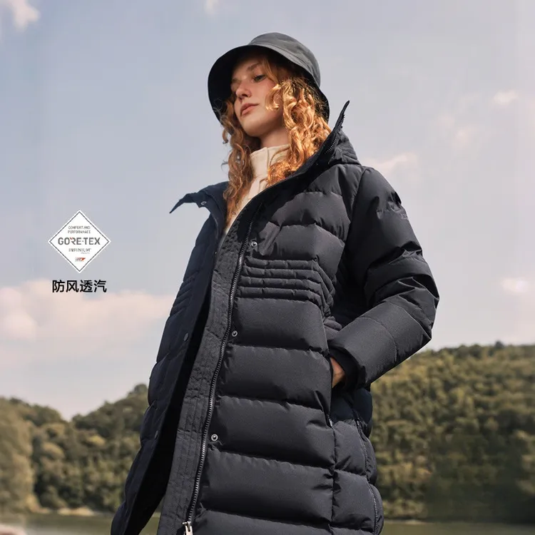 【爆款限时返场】AIGLE艾高WS白标防风中长款鹅绒羽绒服女BP20