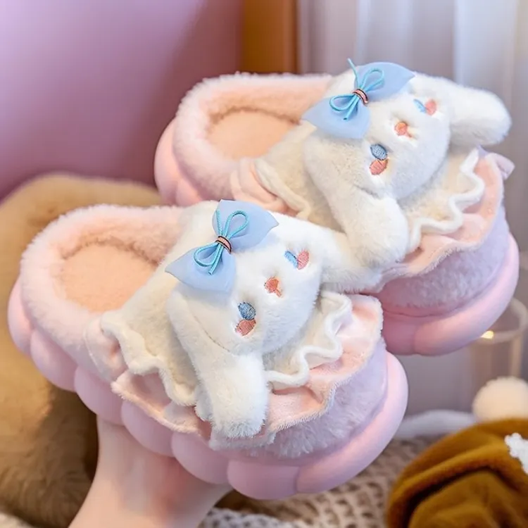 新款秋冬季儿童棉拖鞋可爱卡通女孩室内女童棉拖婴幼儿宝宝棉鞋