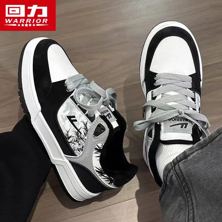 回力板鞋新款鞋子厚底百搭黑白运动休闲情侣鞋低帮多巴胺熊猫鞋子