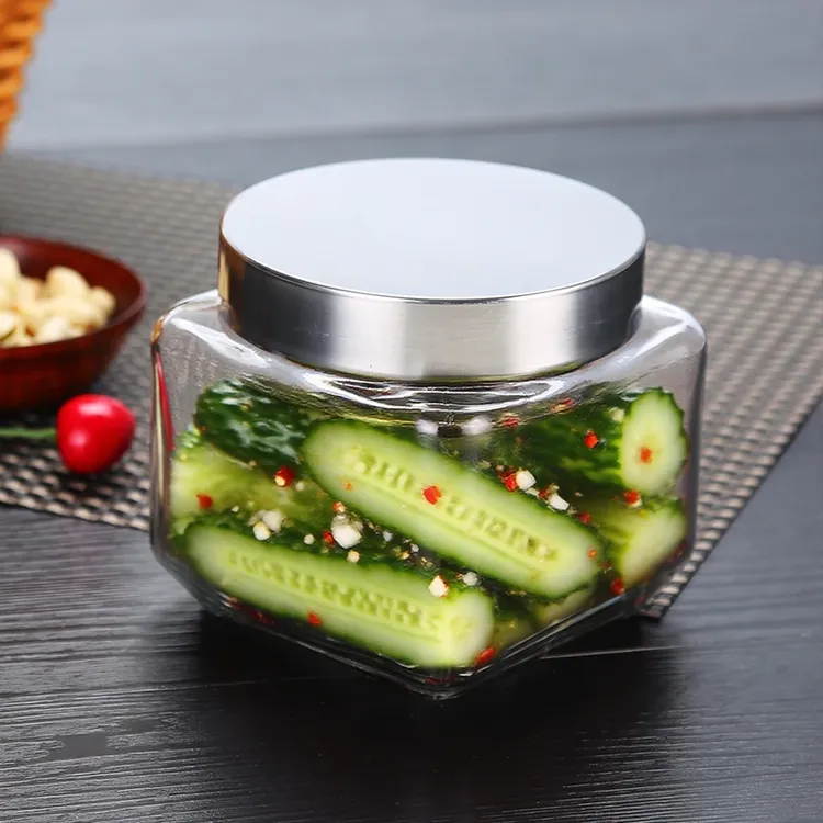 洛诺兔家用加厚密封罐泡菜坛子玻璃自制腌咸菜防潮空瓶储物罐商品图