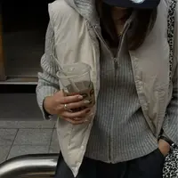 【NO退NO换】韩国丨秋冬短款米白泡芙马甲