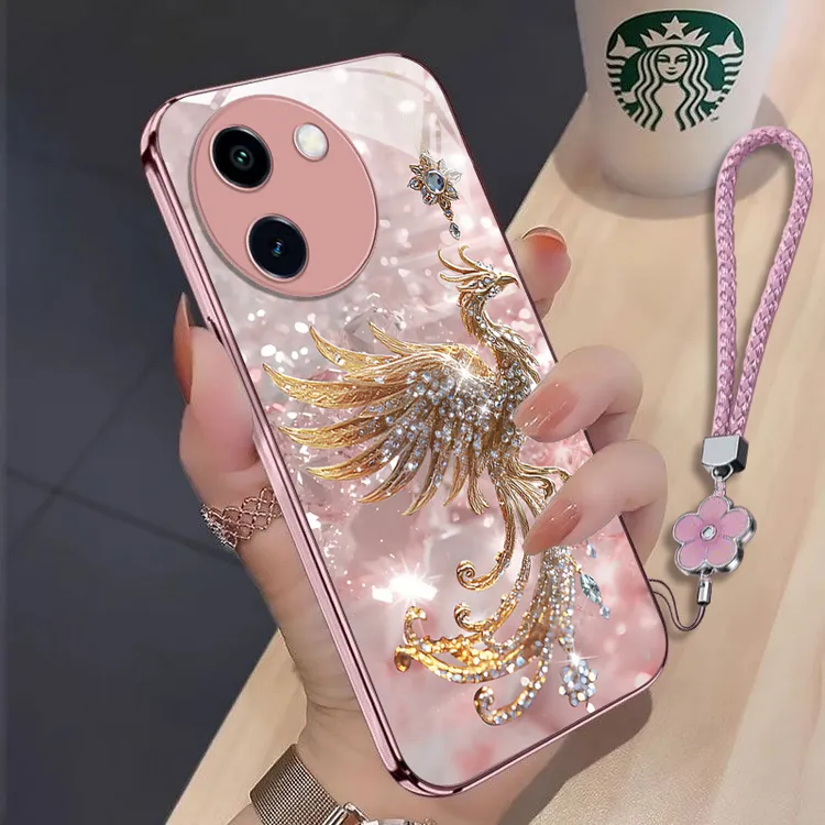 金钻凤凰vivoY200i手机壳V2354A金属漆新款散热轻奢高级感