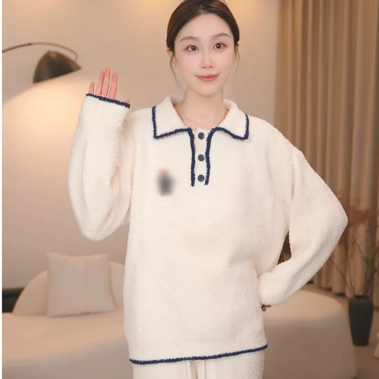 QRINSEI/清霏【经典小熊丹黎】冬季上新长袖甜美风睡衣女套装可外穿