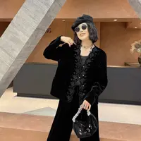 上新价~深圳7948南油高定祥云外套如意刺绣丝绒减龄显瘦上衣