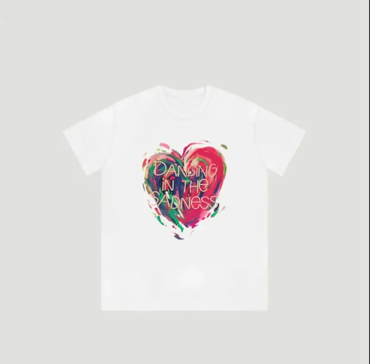 夏季时尚潮流春夏卡通圆领设计短袖-狂热爱心