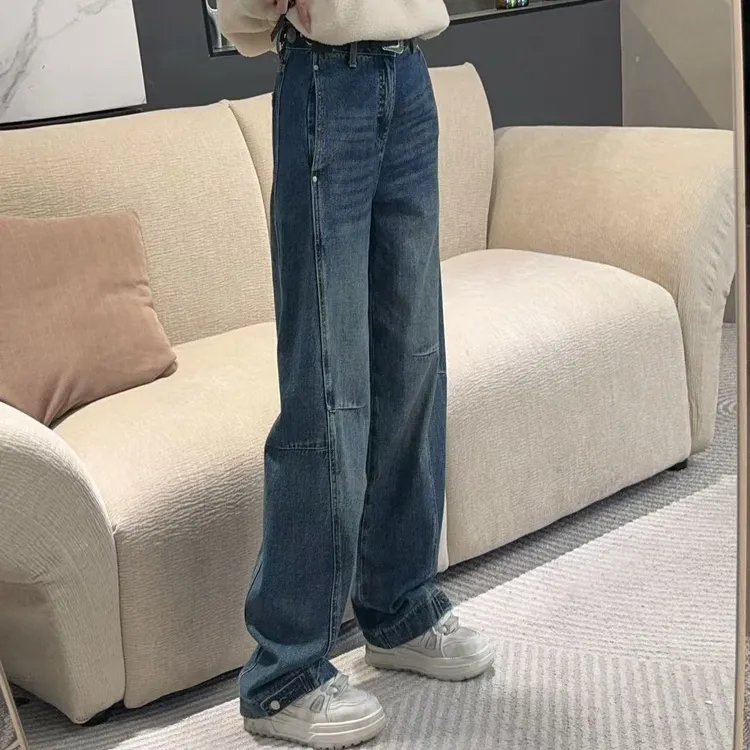 【枯木逢春】2025早秋新款设计师时尚休闲百搭休闲牛仔裤H5361