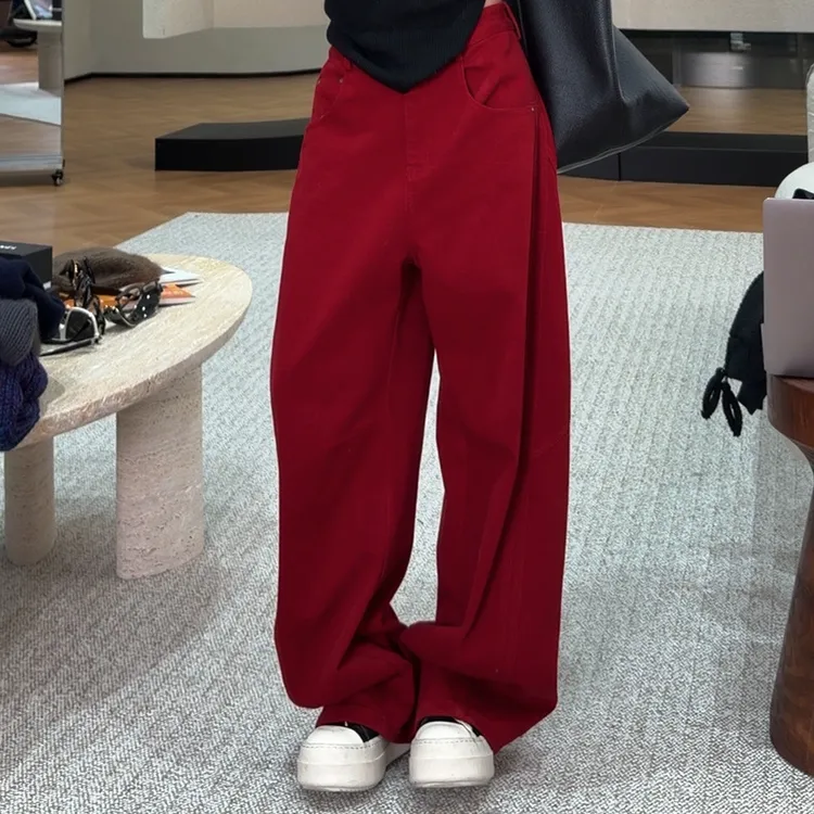 AMAZING IN | 雪花绒棉 |加厚加绒弯刀牛仔裤A251202-AI5CDDT3221