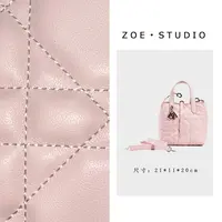 【佐伊甄选】QYX-9898-樱花粉韩版时尚气质小众肩包轻奢斜挎包包女