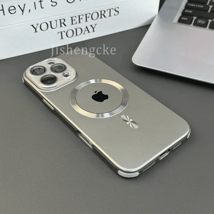 适用苹果16/15/14/13水晶护镜金属磁圈四角防摔iPhone16pro手机壳