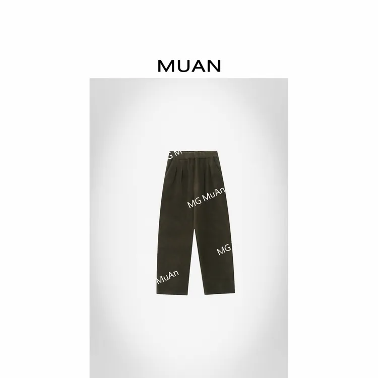 木岸MUAN：《幸福感卫裤》“温度系列”定制长裤宽松软糯裤女YJ-23672