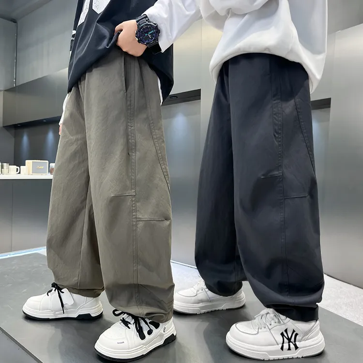 男童宽松裤子春秋2025新款儿童秋季休闲长裤中大童男孩帅气裤秋装