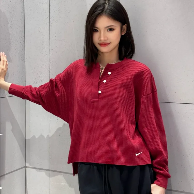 NIKE/耐克AS W NY LUXE WAFFLE女子套头衫HV8466-677