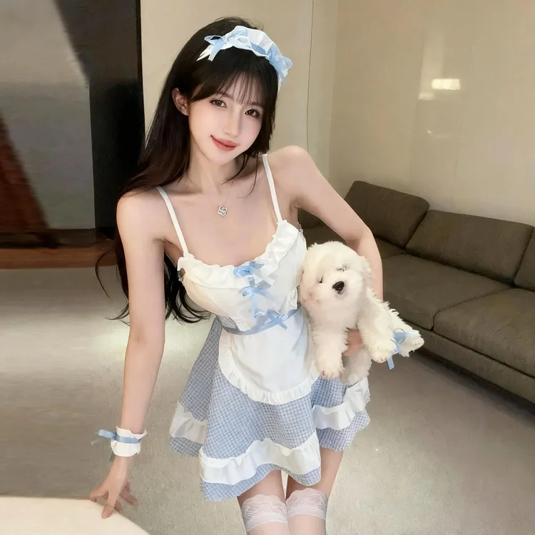 【梦魂不舍】海盐牛乳卷！甜美少女撞色格子氛围感纯欲裙