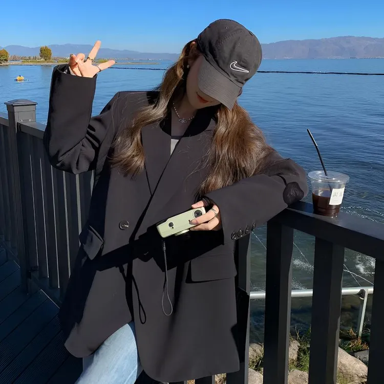 小西装外套女小个子2025新款春秋季休闲高级感炸街西服薄款春装潮
