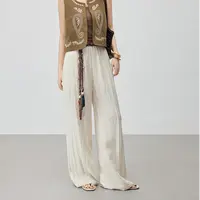 [自然凉天丝亚麻裤]直筒裤休闲裤女装白色中式