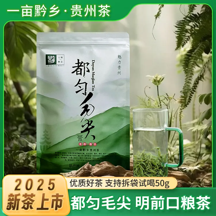 一亩黔乡【D09】都匀毛尖茶叶25年明前春茶浓香口粮茶贵州绿茶直销