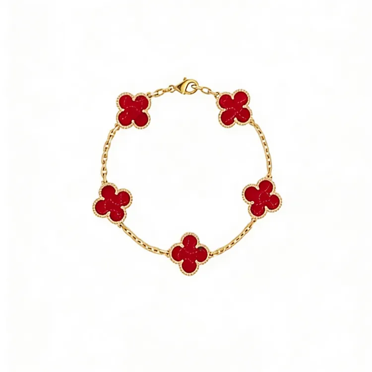 手链 四叶草五花手链+赠送同款项链商品图