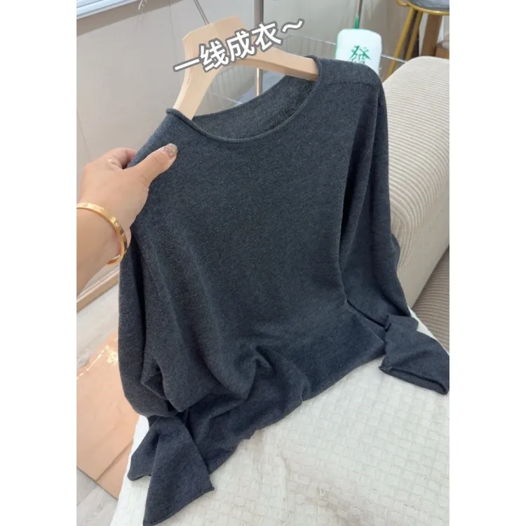 【H.H女装专属】3344【一线成衣卷边针织衫】巨百搭秋冬新款薄款上衣