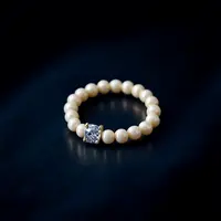 【香港ZHOUFU】高定典藏精工镜面切割臻品珠珠天使之吻戒指-无礼盒