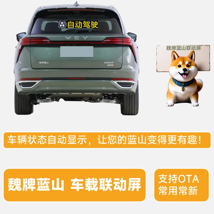 魏牌蓝山联动屏车载LED显示屏自动驾驶神器显眼包后窗显示屏