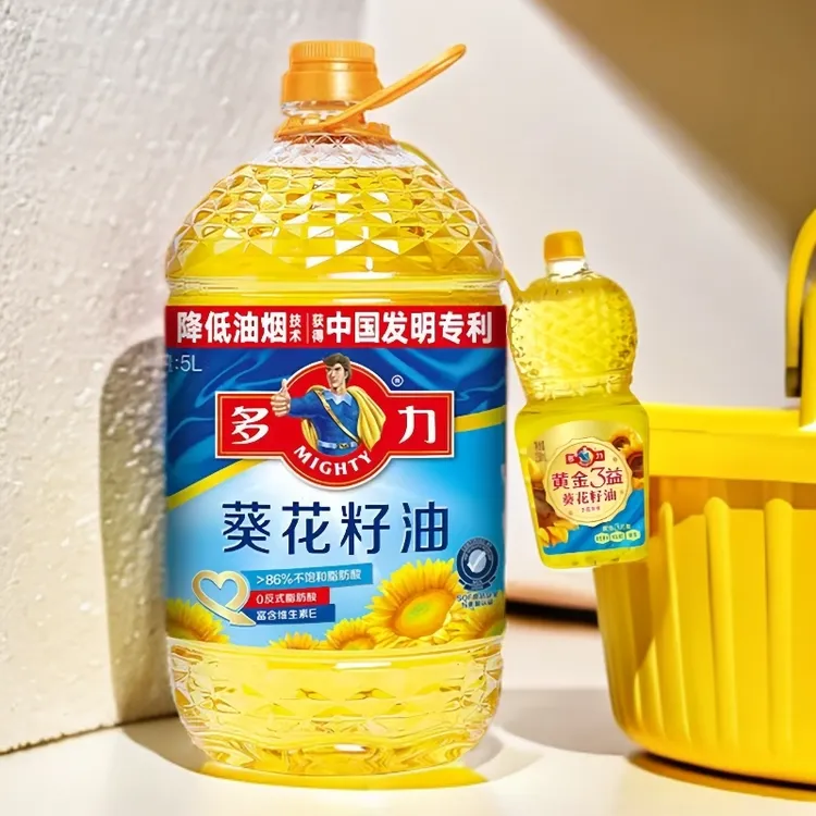 多力葵花籽油5.238升纯正葵花油精炼营养清香物理压榨家用食用油