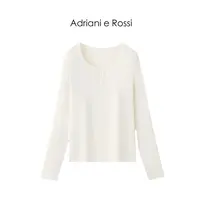 ADRIANI e ROSSI2025秋冬新款—醋酸羊毛圆领长袖打底衫