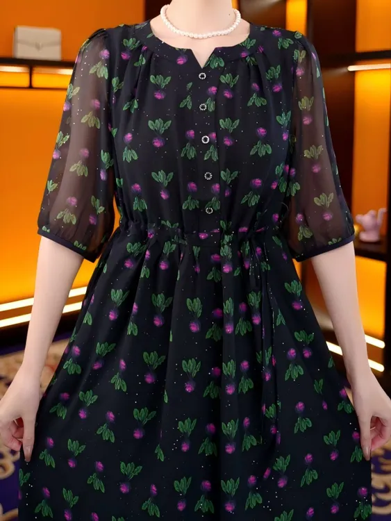 【紫莓墨裳】杭州正品新款气质显白洋气连衣裙14998 【运费补贴】