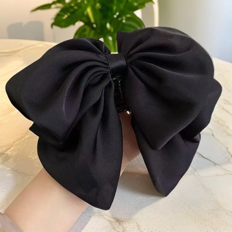 优雅法式蝴蝶结花苞抓夹高级感后脑勺盘发夹气质发卡头饰双11好物商品图