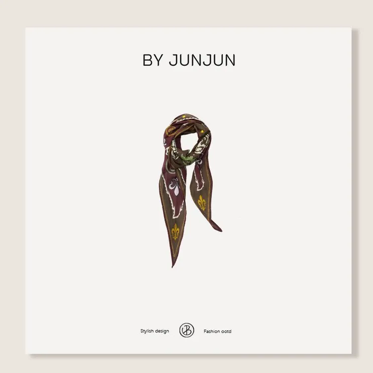 BYJUNJUN 珺珺高级定制【布达佩斯】多种花纹丝巾