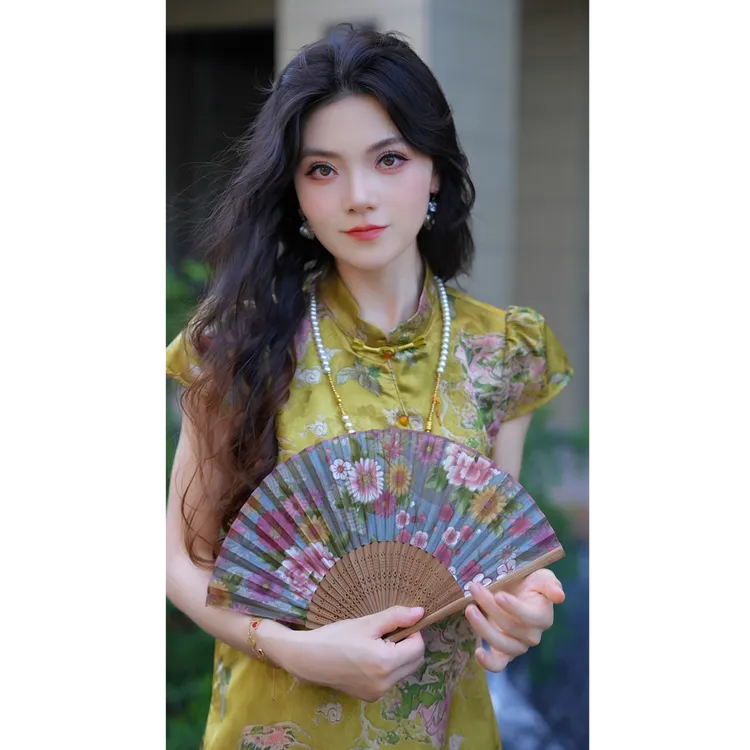 简&搭【千屿Sheila】“颜如玉”旗袍送半裙套装252-TZ/0615-682596