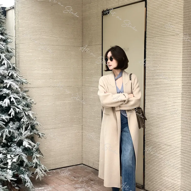 【ART ME】腔调大衣怒推100绵羊毛软糯细腻质感爆棚三色大衣w24424