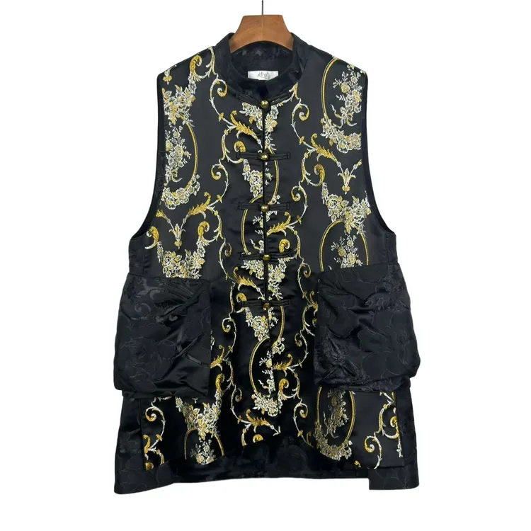 朱总原创设计墨玉飘金3C149时尚马夹