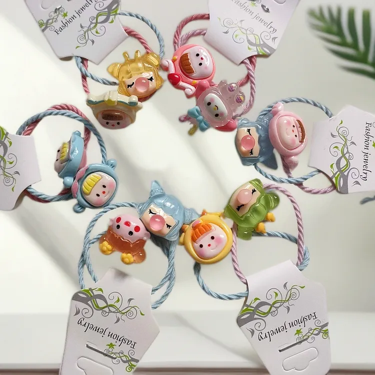 发饰韩版不伤发极简风女童女弹性可爱卡通风公主夏发圈女孩女孩